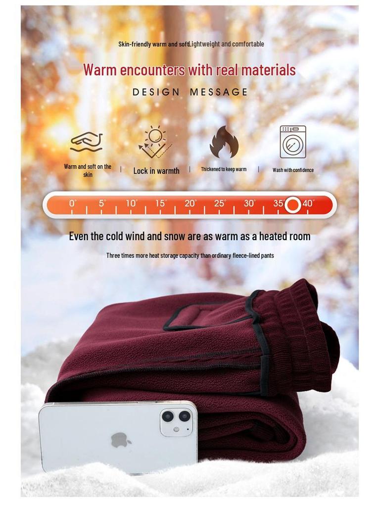 Nové dámské harémové kalhoty s vysokým pasem a fleecovou podšívkou - Plus size, Teplé, Ležérní, Silný žinylkový materiál pro podzim/zimu