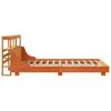 Vidaxl Bed Frame Without Mattress, Waxed Brown, 150X200 Cm, Solid Pine