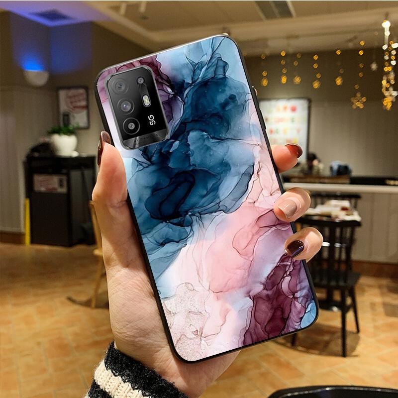 Bunte Marmor Handyhülle für OPPO A54 A74 A94 A53S A9 A5 A15 A16 A91 A96 A76 Reno8 8Pro Reno2 Z