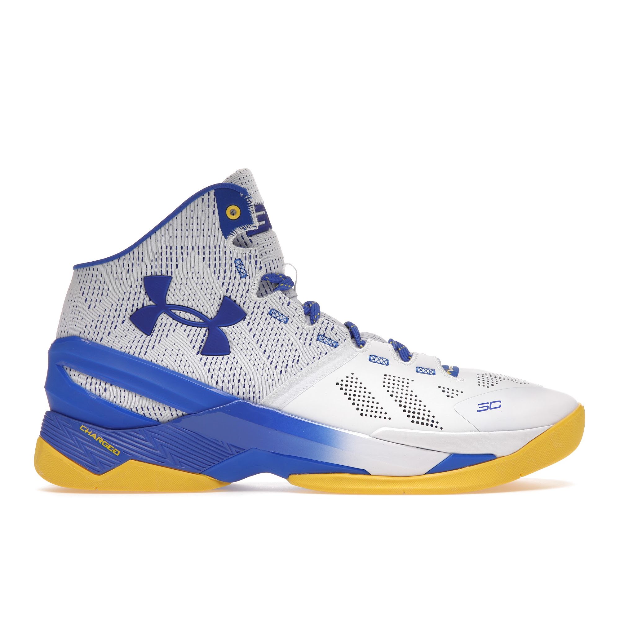 

Мужские кроссовки Under Armour Curry 2 Dub Nation белые Royal-Taxi 1259007-104