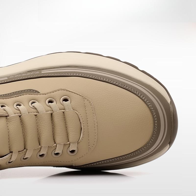 Men's Sneakers Thick Sole Walking Shoes Male Fashion Casual Footwear Solid Color Board Shoe
