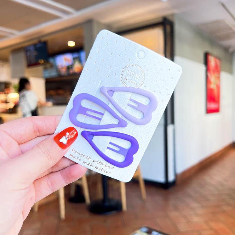 3pcs Frosted Simplicity Hairpins for Girls Star Oval Triangle Square Hair Clips for Kids Snap Hair Clips Hairpins Click Clack