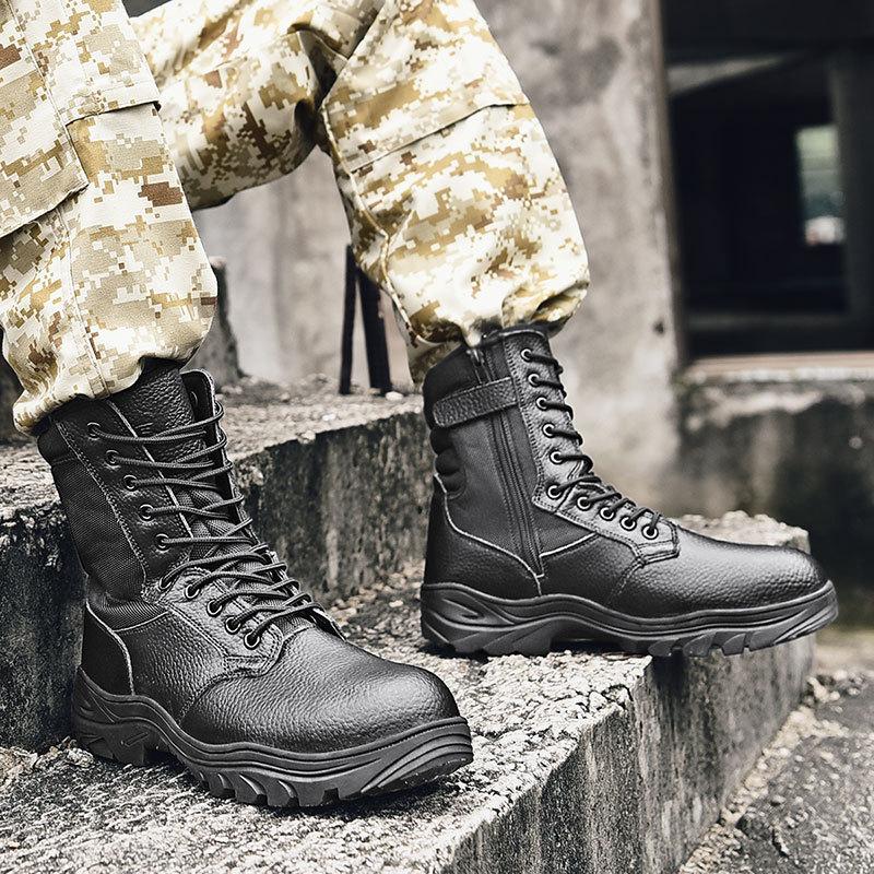 Men's Shoes New High-top Tactical Boots Outdoor Combat Training Boots