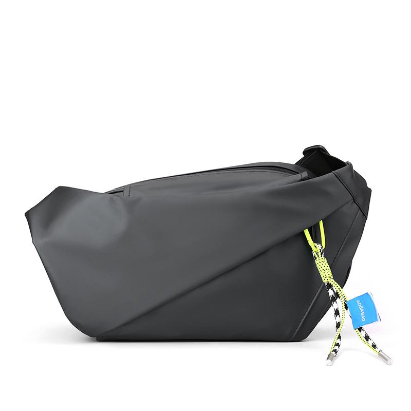 

Men s 2026 Cross-border Korean Fashion Chest Bag: Trendy, Lightweight Shoulder Bag for a Cool Street Style. With Pendant темно-сірий