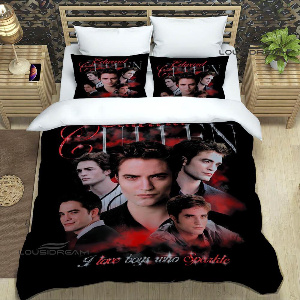 Die Twilight Saga bedruckte Bettwäsche-Sets exquisites Bettwaren-Set Bettbezug Steppbett-Set Bettwäsche-Set Luxuriöses Geburtstagsgeschenk
