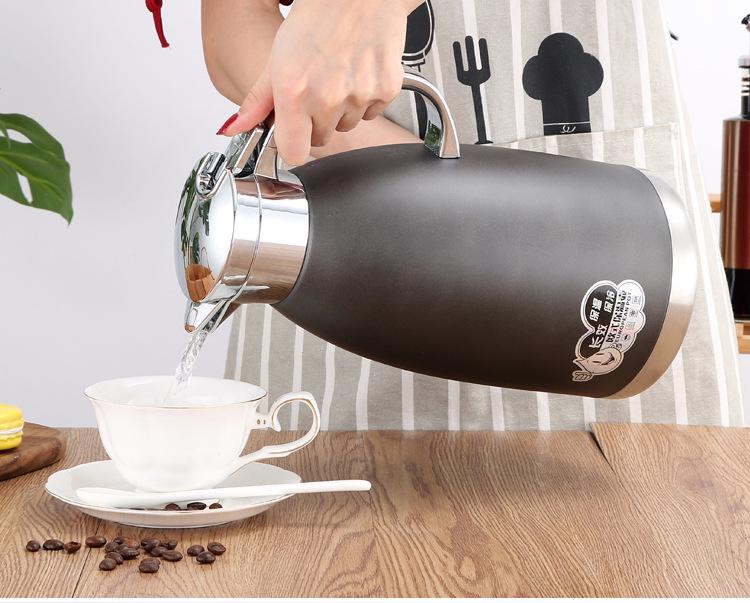 304 Rostfritt Stål Dubbelväggig Vakuumisolerad Vattenkokare, Stor Kapacitet Romersk Stil, Anpassningsbar Logotyp, Hushållstermos Gåva