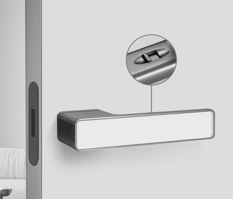 Minimalistisches Zinklegierungs-Unsichtbares Türschloss - Griffoses Verstecktes Schloss für Innen-/Außentüren (Schlafzimmer, Badezimmer, usw.)