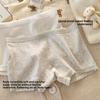 Women's Summer Cotton 10A Antibacterial Cotton Extended Crotch Mid Waist Flat Angle Briefs