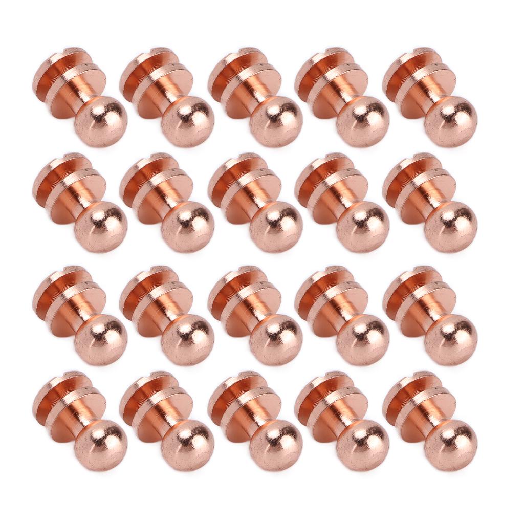 20set Brass Rivets Anti Oxidation Rose Gold Luggage Hardware Accessories for Purse Handbags ShoesLst7x6mm