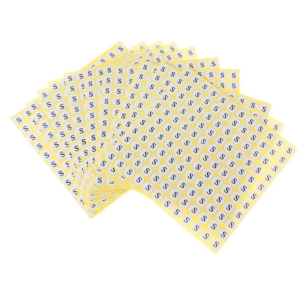 Adhesive organizer Classification Garment tags Size labels Clothing size dividers Label Stickers