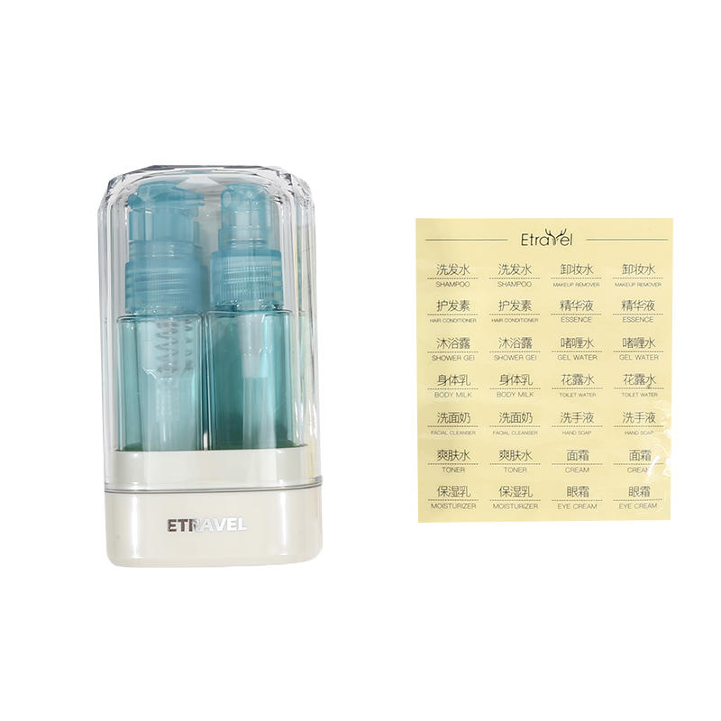 NEW 35ML Clear Empty Refillable Airless Vacuum Pump Cream Lotion And Spray Bottle Set Sample Packing For Toiletries Portable