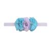 New Children's Three Chiffon Bead Flowers, Candy-colored Baby Elastic Headband, Baby Elastic Headband