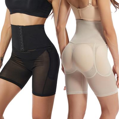 High Waist Tummy Control Butt Lifter Shapewear Shorts with Front Hooks for Women