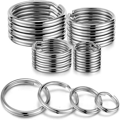 10/20 pezzi portachiavi in metallo placcato argento anello diviso portachiavi portachiavi anelli donne uomini fai da te portachiavi accessori all'ingrosso