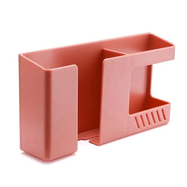 New Multifunctional Wall-mounted Storage Box Punch-free Mobile Phone Remote Control Storage Rack Bathroom Wall Debris Storage Ra