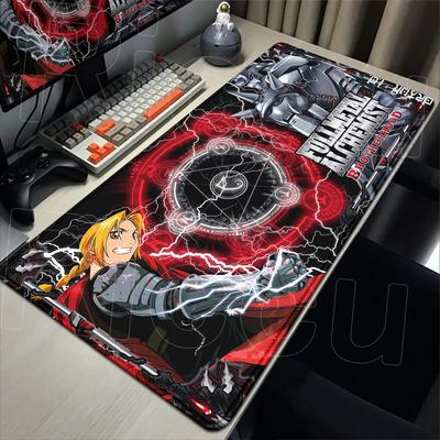 Large Fullmetal Alchemist Mouse Pad Gaming Custom Home Mousepad XXL Keyboard Pad Anti Slip Office Carpet Soft Computer Table Mat