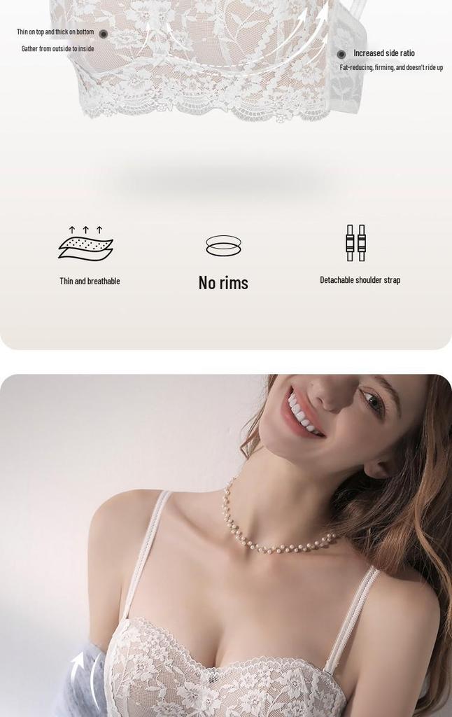 Set Reggiseno in Pizzo Wireless Francese 2025 per Donna: Valorizza il Seno Piccolo, Riduce il Grasso sui Fianchi, Solleva & Modella