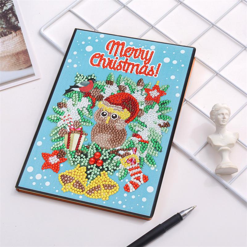 Neues Notizbuch Diamantmalerei Kinder DIY Kreativ Speziell geformter Heller Diamant 50 Seiten Notizbuch Aufkleber Diamant A5 Buch