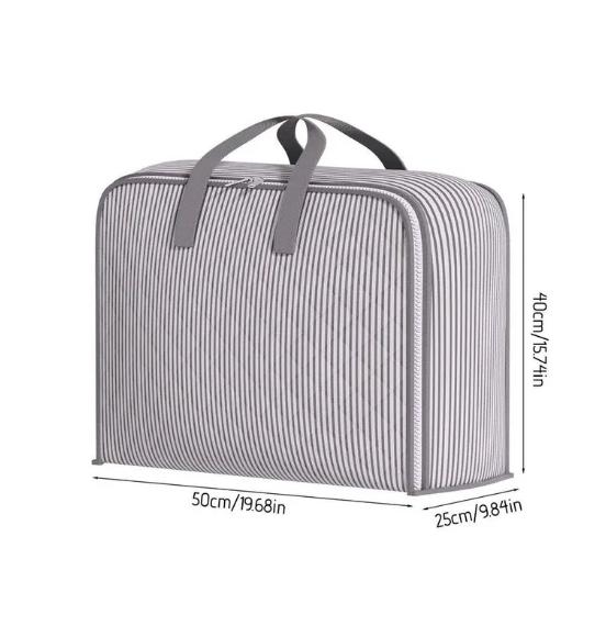 

Смугаста ручна сумка для зберігання, великої місткості, посилена та -захисна, для домашнього використання, шаф, одягу та ковдр, сумки для переїзду One Size