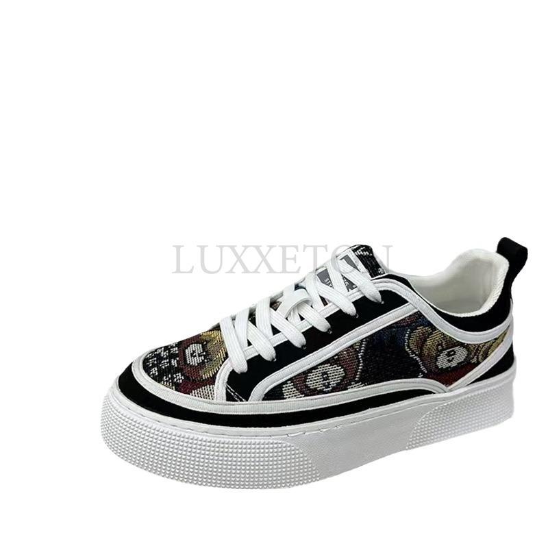 Buty Męskie Nowe Oddychające Drukowane Płócienne Buty Męska Moda Wszechstronne Męskie Sportowe i Codzienne Buty na Deskę