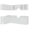 11 Piece Kitchen Set Lyon White Particleboard