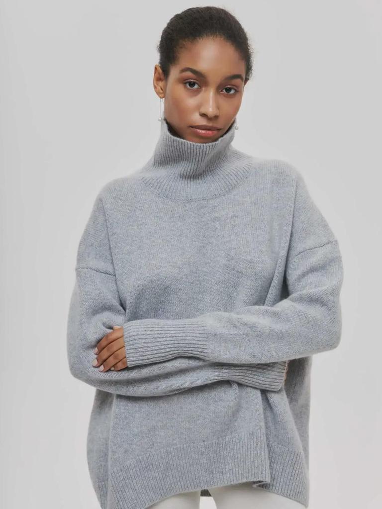 Women's European & American Loose Half-High Collar Sweater