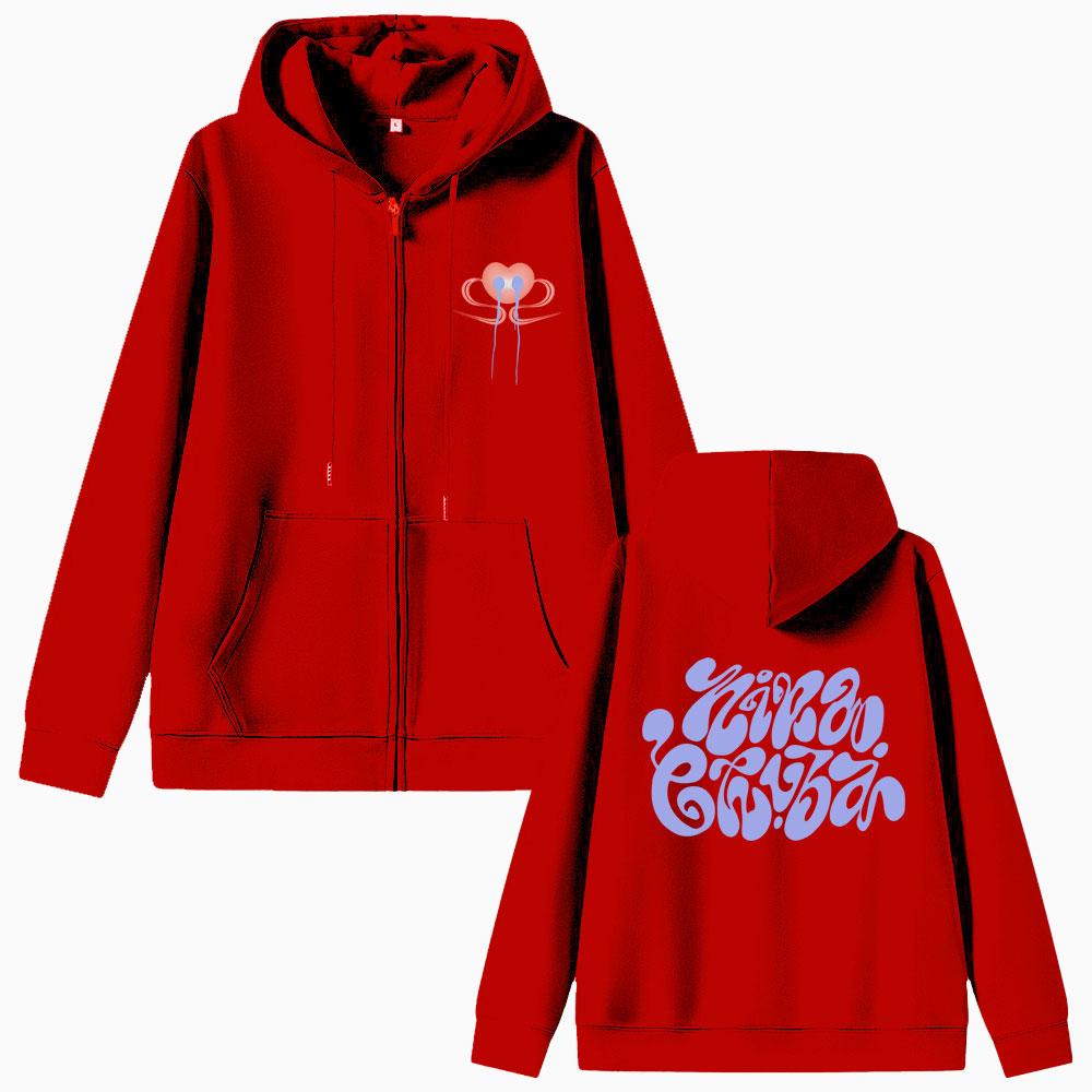 Nina Chuba Tour Cover Zipper Hoodie Men Women Fashion Pop Music Streetwear Unisex Vintage Casual Zip Up Jacket