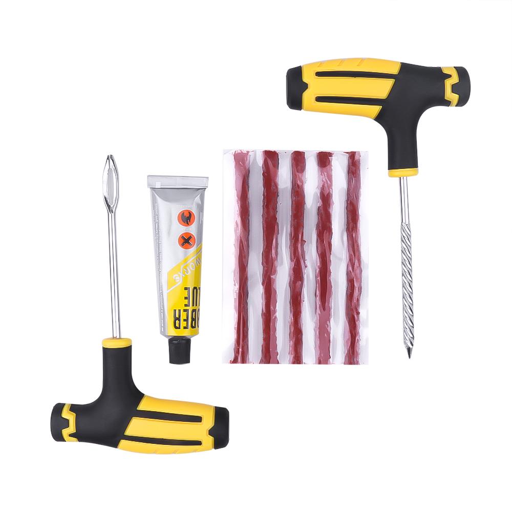 Car Tire Repair Tool Tire Repair Kit Studding Tool Set Puncture Plug Practical Hand Tools for Car Truck Motorbike Z4