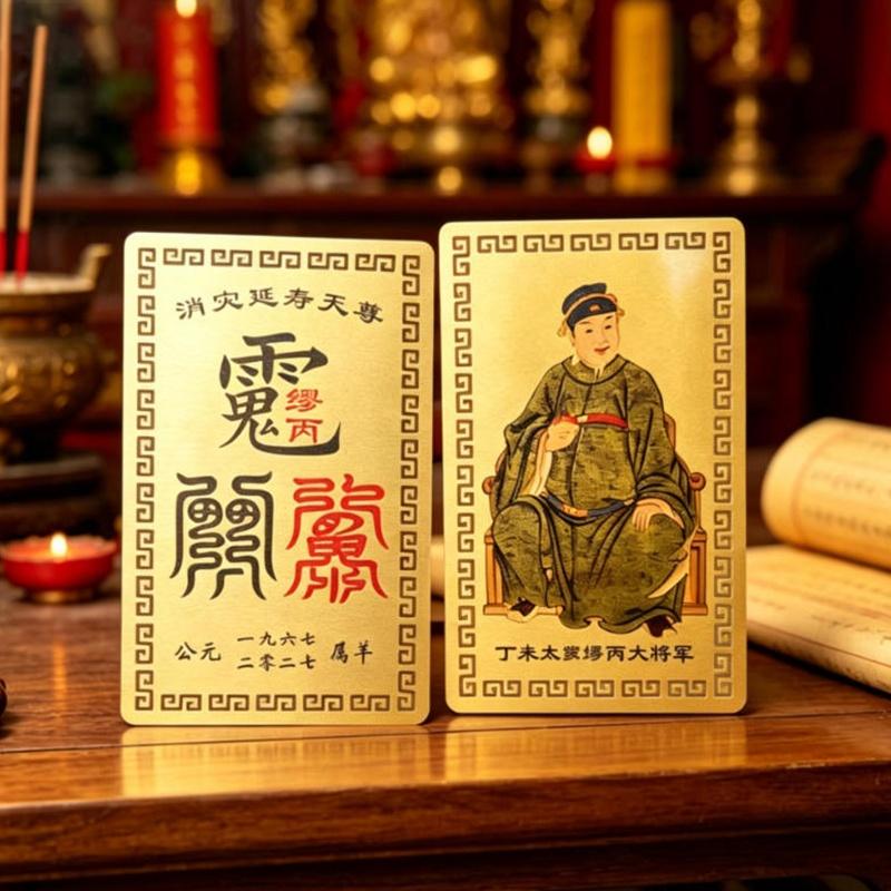 2027 Card Tai Sui Feng Shui Rugăciune Card de Aur Exorcizare Protecție Cadou Sigur Aduce Bogăție Și Comoară
