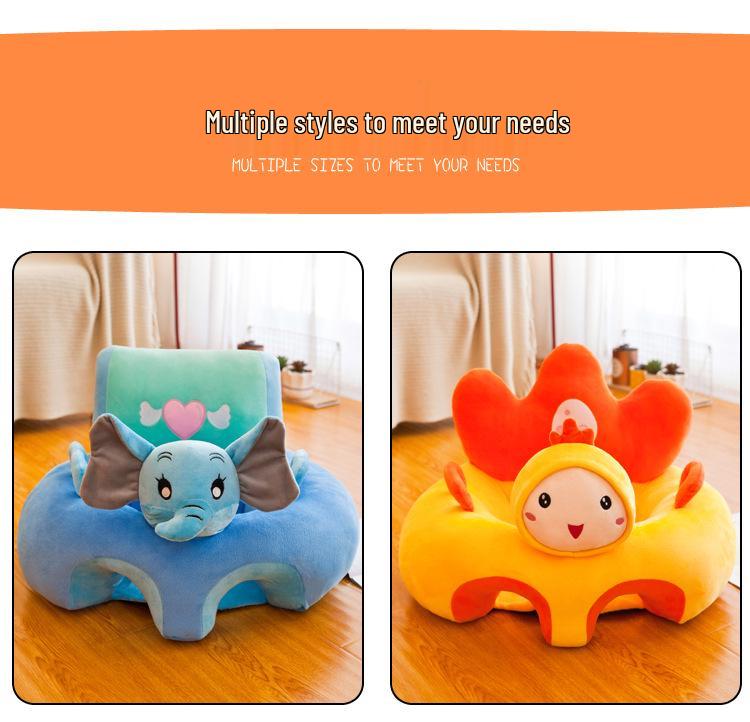 Plyšové sedátko pro miminko: Pohovka proti převrácení a pádu pro učení se sedět