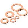Marine Instrument Copper Gasket Ring: Pure Red Copper Sealing Washer, M3-M60mm.