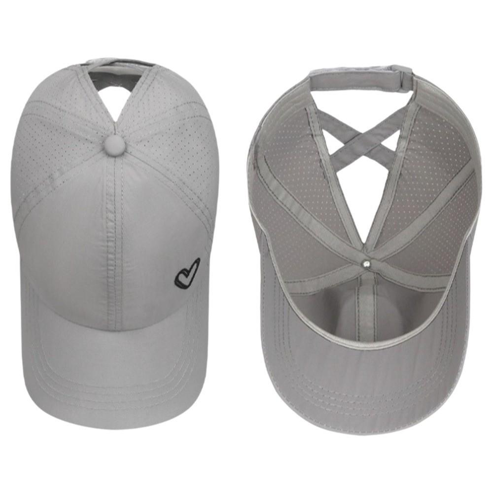 Adjustable Ponytail Baseball Cap Love Heart Snapback Hat Fashion Sunshade Sun Hat  Outdoor