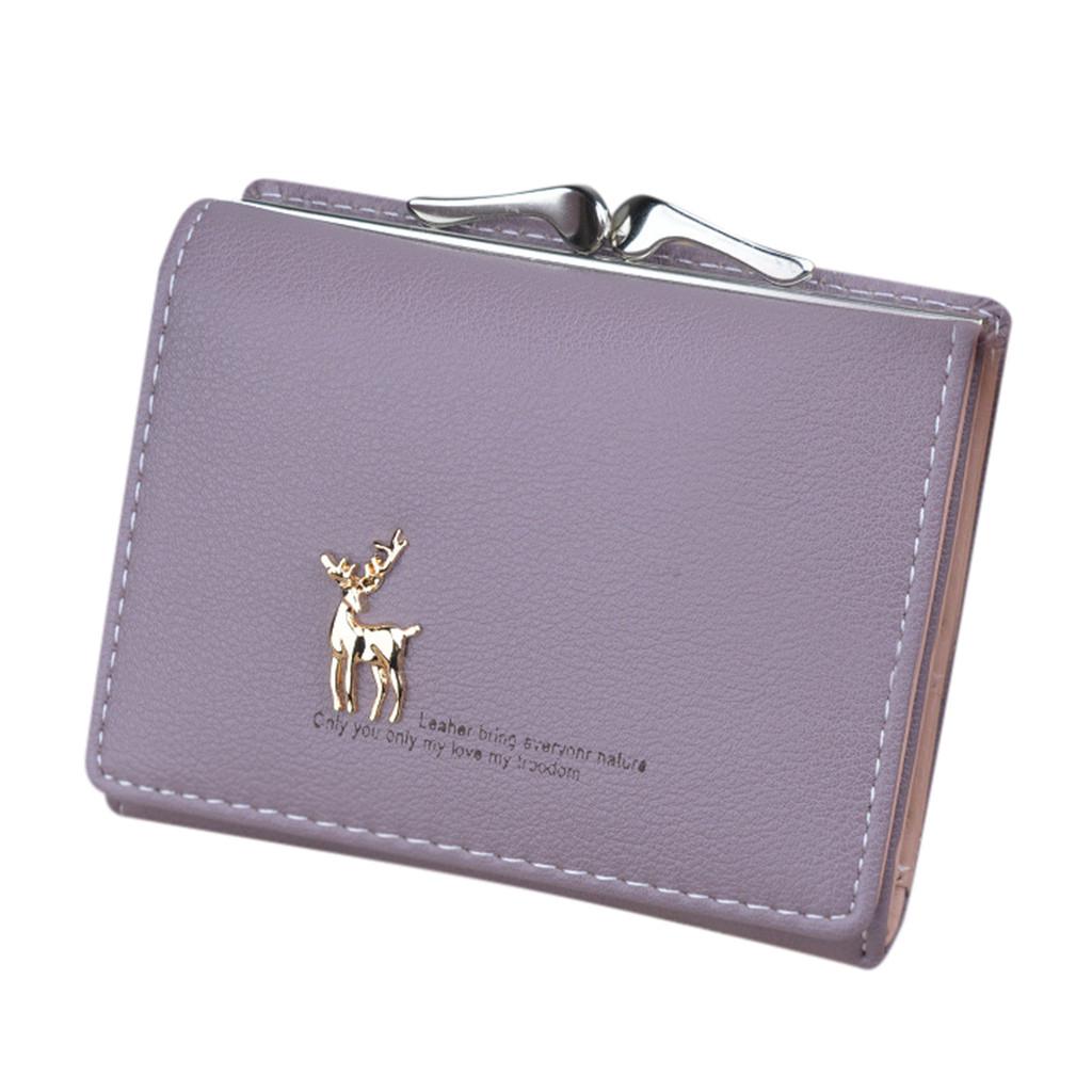 Women Wallets Short  Deerlet  Coin Purse Card Holder Bag