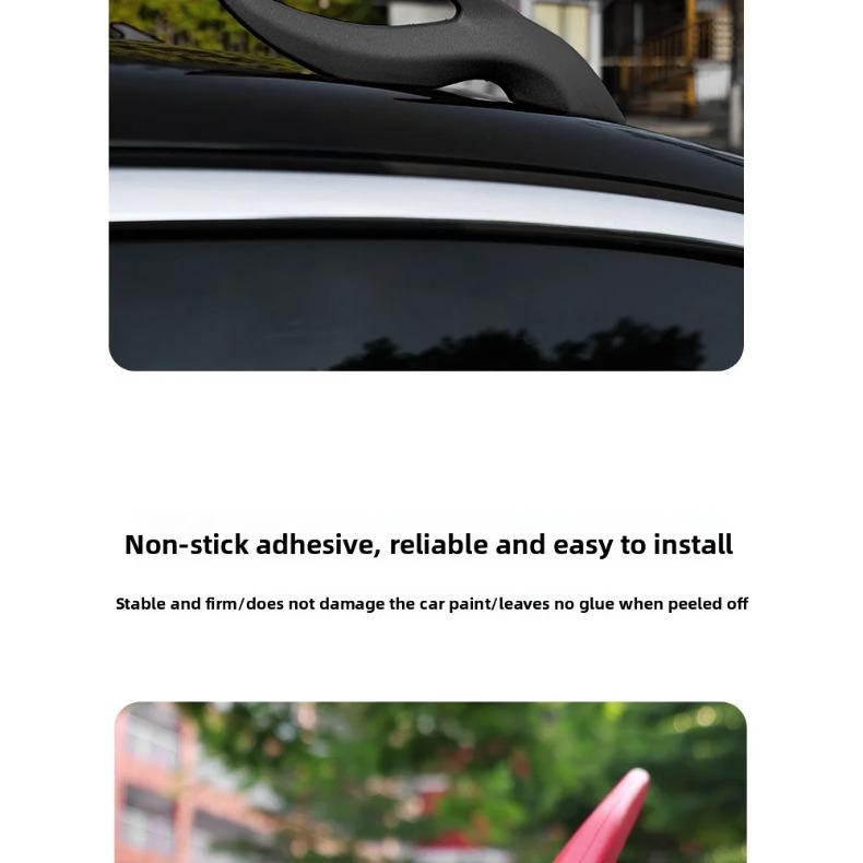 Car Roof Decoration Horns Sticker Auto 3D Dragon Horns Decoration Elasticity Silicone Horns Easy To Find Car in The Parking Lot