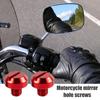 Motorcycle Mirror Screws Motorcycle Mirror Hole Screws M8 M10 Aluminum Bolts Bi-Mirror Hole Cover