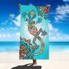 Un Telo da Spiaggia Bohemian a Tema Geco Che Crea un'Atmosfera Tropicale, Asciugatura Rapida e Morbido, con Ottima Assorbenza, Realizzato in Ultra