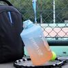 Large Capacity Frosted Sports Water Bottle with Straw - Temperature Resistant Portable Travel Cup for Men