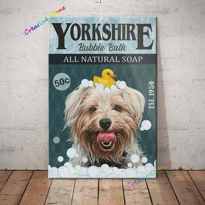 Yorkshire Terrier Dog I Am Your Friend Your Partner Your Yorkie Tin Sign Art Metal Wall Decor Wall Panel Vintage Plaque 20x30cm