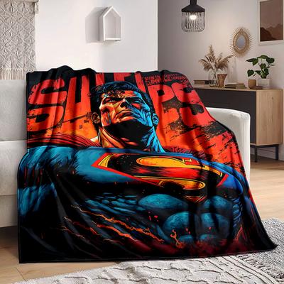 1 Stück Superhelden-Stärke Flanell-Kuscheldecke - Leichte, weiche, warme Ganzjahresdecke für Sofa, Bett, Reisen, Camping L1029200