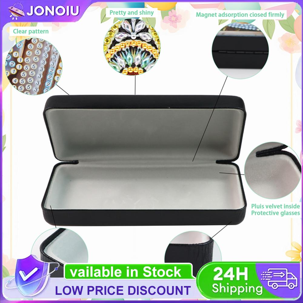 Easter Day PU Diamond Art Sunglasses Case 5D DIY Handmade Eye Glasses Case Rhinestones Eyeglass Storage Case for Beginners