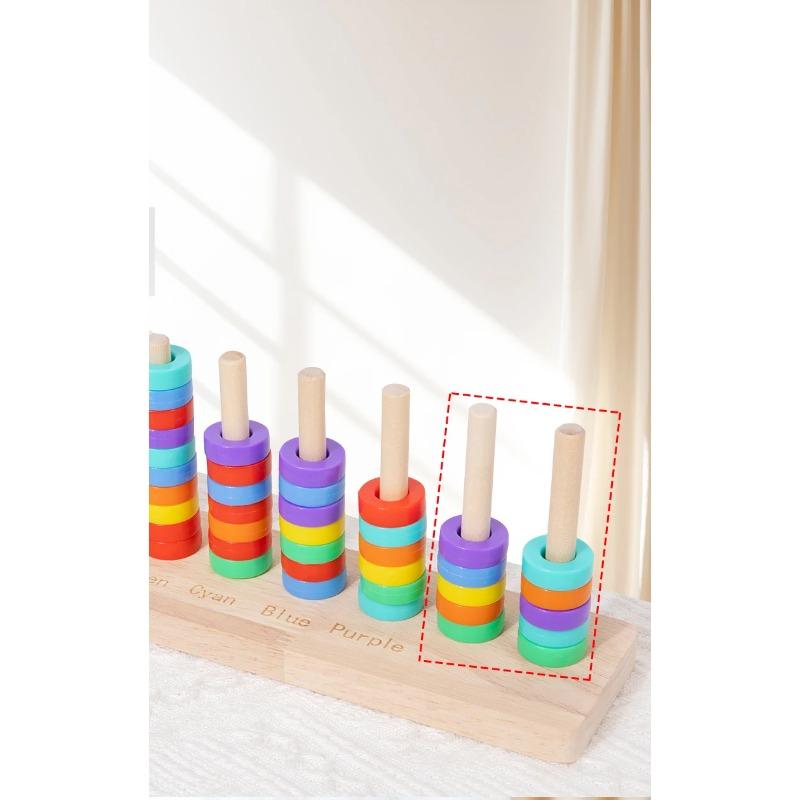 Wooden Montessori Colors Cognitive Matching Game Early Learning Educational Toys For Children Kids Logical Thinking Training