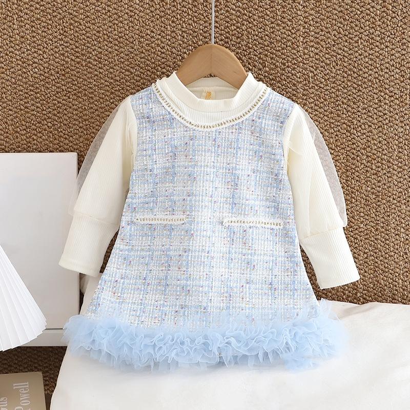 Sukienka dla dziewczynki Dziecięca Słodka Koronkowa Suknia Dzieci Wiosna Elegancka Impreza Księżniczka Codzienne Ubrania Niemowlę Moda Sukienka