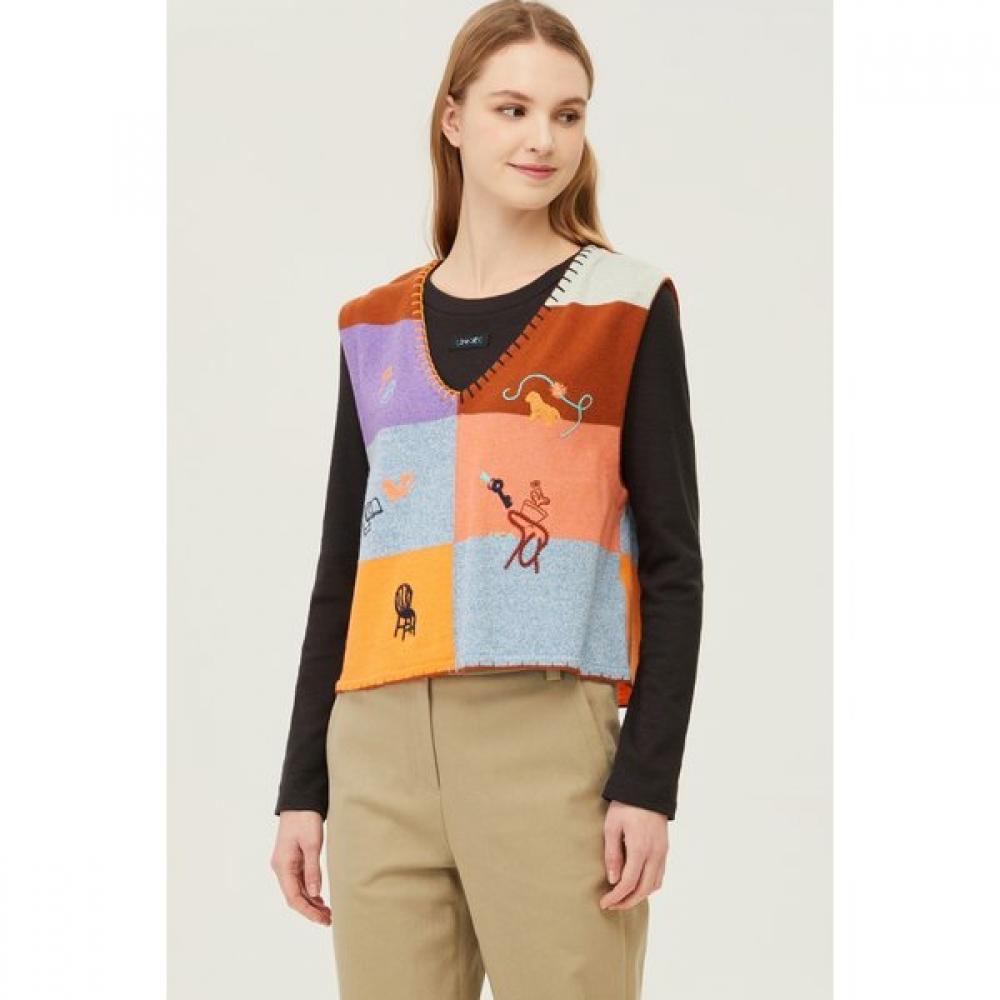Benetton Вязаный жилет с узором интарсия Bakv03411 MU/OS