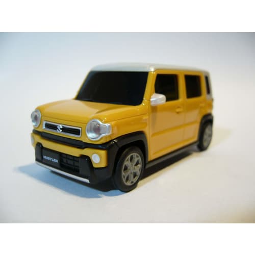 SUZUKI New Hustler Pull-Back Car Diecast Model Car Color Sample Active Yellow and White Two-Tone