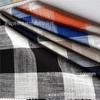 Pure Linen 21x17 Twill Jacquard Stripe Chambray Plaid Ramie Cotton Shirt Fabric