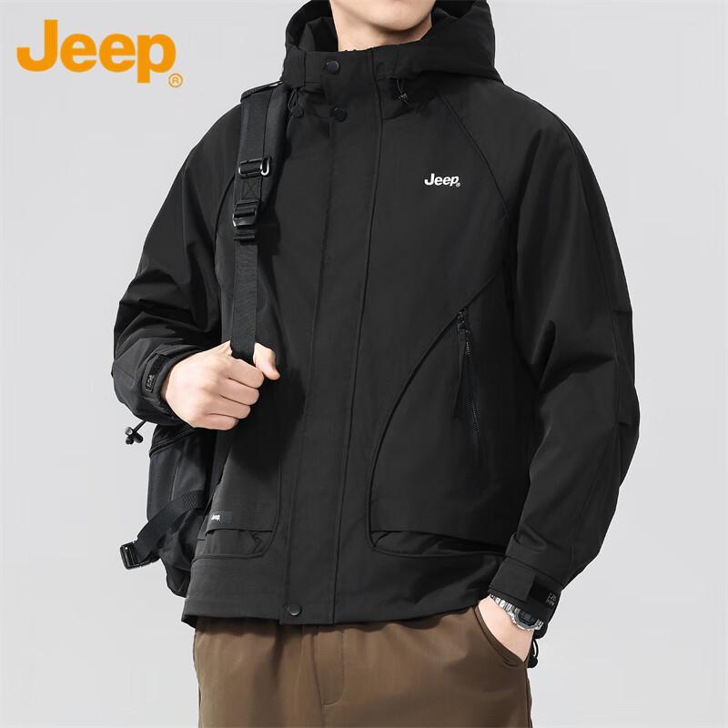 Jeep Men's Hooded Casual Workwear Jacket