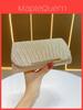 Lightweight Luxury Clutch For Women With Pleated Design And Sequins For Evening Events