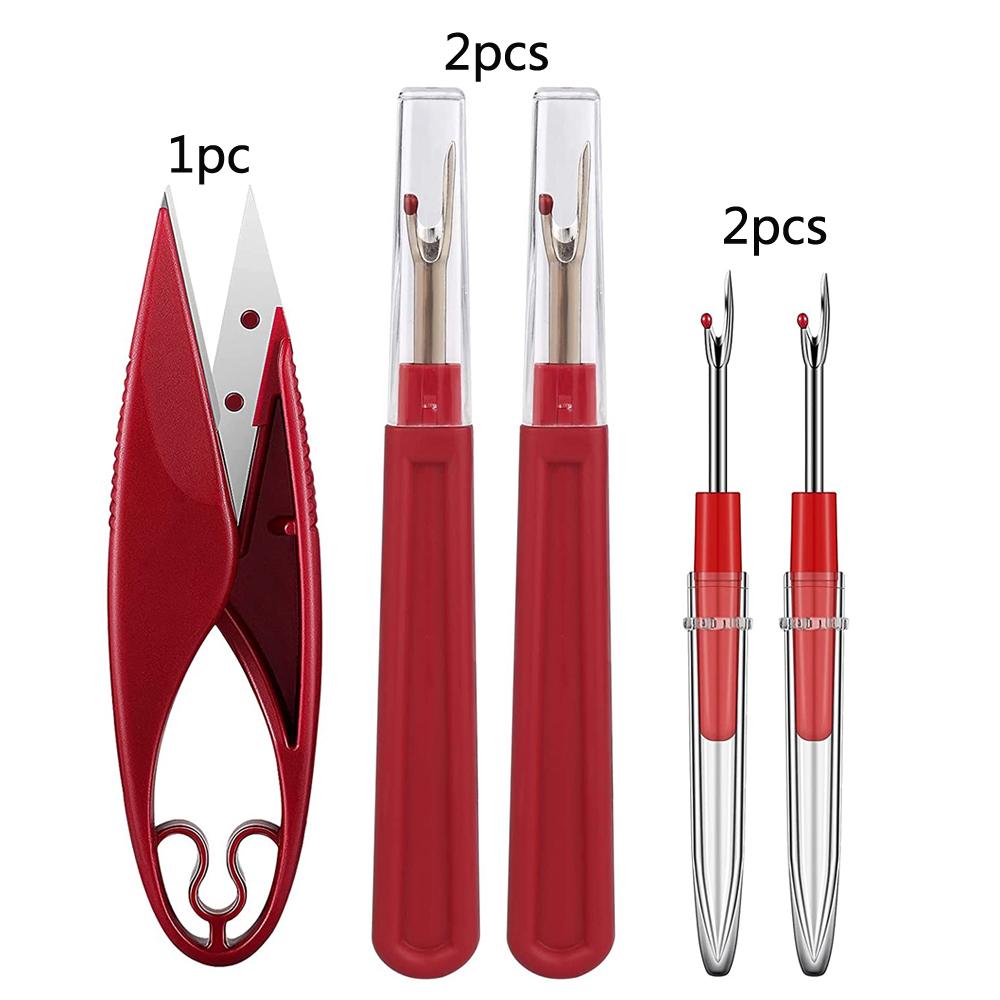 

5PCS Thread Remover Kit Big and Small Seam Ripper &1PC Sewing Trimming Scissor Nipper Tool for Sewing Threads DIY Sewing Tools