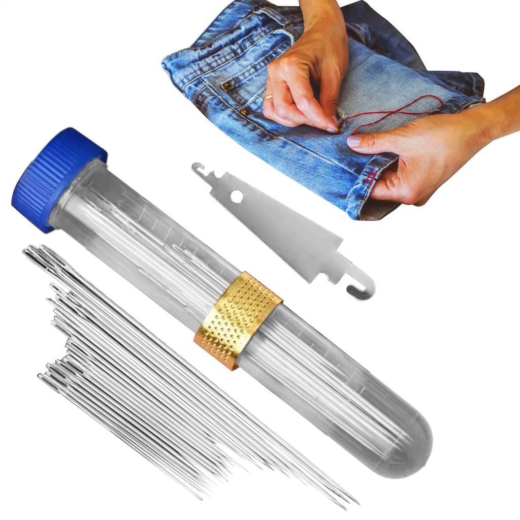Sewing Needles Set Large Eye Needles Multi Size Clothing Sewing Embroidery Cross Needle Kits Home DIY Manual Tools