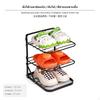 3Tier Kids Shoe Rack, Foldable Narrow infant Organizer, WallMounted Metal Storage for Entryway